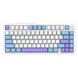 Клавіатура бездротова Attack Shark X85 White Purple (AS-X85-WP)