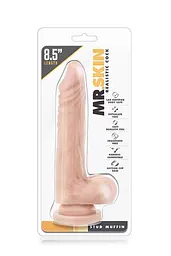 Фалоімітатор Dr. Skin Realistic Cock Stud Muffin 21.6 см тілесний - мініатюра 2