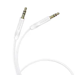 Аудіо кабель Borofone BL16 Clear sound AUX 3.5мм male – AUX 3.5мм male White (34366_3340079)