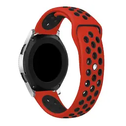 Ремінець BeCover Vents Style для Xiaomi iMi KW66/Mi Watch Color/Watch S1 Active/Haylou LS01/LS05 Red-Black (705808) - мініатюра 2