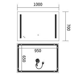Дзеркало Mixxus Premium Lines MR18-100x70-Reverse MP6627 - мініатюра 2