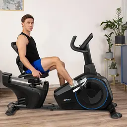 Горизонтальний велотренажер Gymtek XBR6000 електромагнітний синій - мініатюра 6