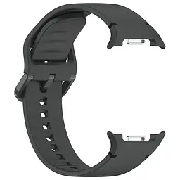 Силіконовий ремінець на смарт годинник Samsung Galaxy Watch 8 40mm/8 Classic 46mm/8 44mm, Silicone, dark grey, зі зручною застібкою, на фітнес браслет, ArmorStandart (ARM86861) - мініатюра 4