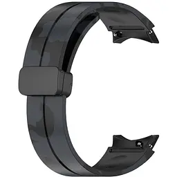 Ремінець для Samsung Galaxy Watch 5 Pro 45mm - чорно-сірий ширина кріплення 20мм силікон Watchbands Cls-color (W31-0WB69551119) - мініатюра 2