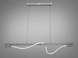 Люстра стельова LED Diasha 9609-L1200CH Мотузка, 15W, хром, сучасний стиль для коридору, вітальні, кухні