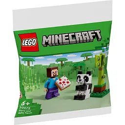 Конструктор LEGO Minecraft Стів і малюк-панда 35 деталей (30672) - мініатюра 3