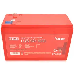 Акумулятор Merlion LiFePO4 12.8V 9AH (4S3P/BMS-10A), (151x65x100) для електротранспорту, 5000 циклів, Q12