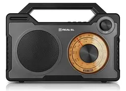 Радіоприймач 1.0 X-703 Black, 8 Вт, пластиковий корпус, FM/AM/SW REAL-EL teh0029030 - мініатюра 2
