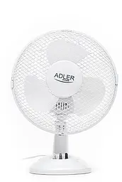 Настільний вентилятор Adler AD 7302, 23 см, 45 Вт, поворотний, 2 швидкості, регулювання нахилу, компактний вентилятор для дому та