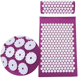 Акупунктурний Масажний Килимок для спини/ніг з подушкою Acupressure Mat Іплікатор Кузнєцова