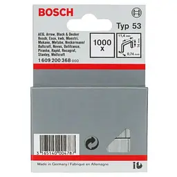 Скоби для будівельного степлера Bosch 14мм ТИП 53, 1000шт (1.609.200.368)