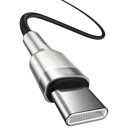 Дата кабель Baseus Cafule Metal Type-C to Type-C 100W (1m) (CATJK-C) Чорний - мініатюра 3
