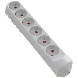 Колодка NEOMAX 6 гнізд з заземленням NX501600