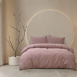 Постільна білизна Lotus Home Washed cotton - Kansas пудровий євро - мініатюра 2