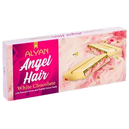 Шоколад білий Alyan Angel Hair із солодкою ватою та фісташковою пастою 160 г - мініатюра 2