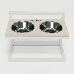 Hollky Flex M — миски на регульованій підставці для середніх собак (2 × 0.85 л) - мініатюра 4