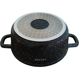Каструля Vezzer з кришкою 20 см 2.5 л чорна (VZ8038) - мініатюра 3