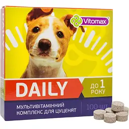 Мультивітамінний комплекс Vitomax Daily для цуценят до 1 року 100 таблеток - мініатюра 2
