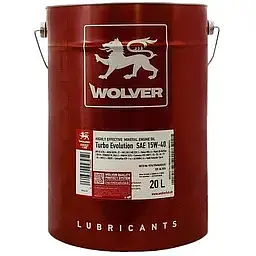 Автомобільна моторна олива WOLVER Turbo Evolution 15W-40 20л