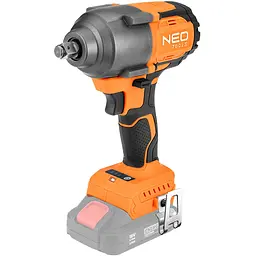 Гайковерт ударний Neo Tools Energy+ 18В безщітковий 2400 об/хв 850 Нм 1/2" 3 швидкості 1.8 кг без АКБ та ЗП