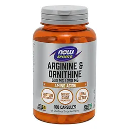 Амінокислота Now Sports Arginine and Ornithine 100 капсул