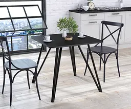 Обідній стіл Ліма 80-80 Закруглені кути Loft Design (Венге Луізіана)