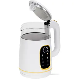 Електрочайник Adler AD 1305 white gold 1850-2200 Вт 1.7 л скло встановлення температури - мініатюра 3