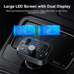 Автомобільний зарядний пристрій Baseus FM Launcher S-09 Pro black (C10762200113-00) - мініатюра 9