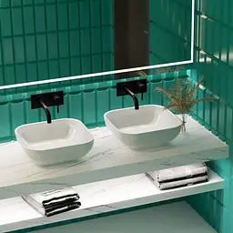 Раковина матова накладна Amidicon Atlant 45 450x450 з литого каменю ATLANT_45_MAT, Білий матовий - мініатюра 8