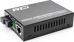 Медіаконвертер RCI 1G, 20km, SC, RJ45, Tx 1310nm standard size metal case (RCI502W-GE-20-A)