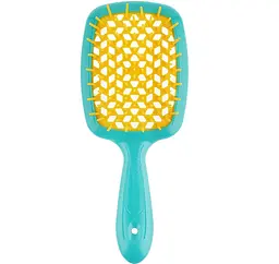 Щітка для волосся бірюзовий з жовтим Superbrush Janeke