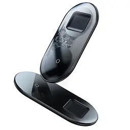 Заряджання QI бездротове 2 в 1 BASEUS Simple 2in1 Wireless Charger 18W - мініатюра 4