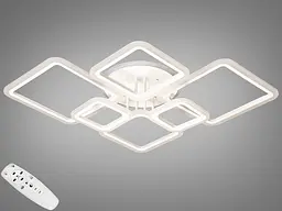 Дитяча LED люстра з пультом, диммером та підсвічуванням, 150Вт, біла