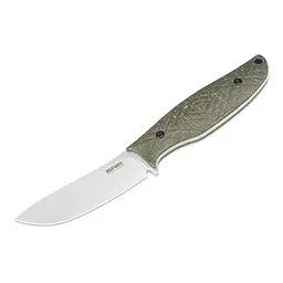 Ніж з чохлом туристичний SRM Fossa 605T-MP, (8.8 см) 14C28N / Micarta зелений - мініатюра 3