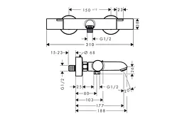 Термостат для ванни Hansgrohe Ecostat Fine chrome 13325000 - мініатюра 2