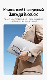 USB-C хаб для периферії UGREEN CM473 концентратор вхід USB-C для хоста та 4 вихідні порти USB-A 3.0 передавання даних до 5 Гбіт/с вбудований кабель 0,2 м кабель в обплетенні без окремого порту живлення для телефонів і планшетів із USB-C та підтримкою OTG одночасна робота всіх 4 портів працює без встановлення драйверів сумісність із ОС Windows Mac OS і Linux корпус космічного сірого кольору з чорним кабелем і чорними деталями (20841) - мініатюра 14