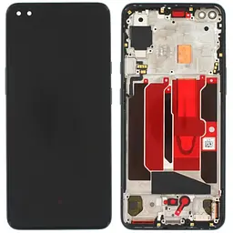 Дисплей OnePlus Nord /OnePlus 8 Nord 5G чорний, Amoled, PRC, з рамкою, Gray Onyx