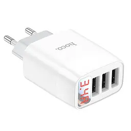 Зарядний пристрій Hoco Easy charge digital display charger C93A 3USB сам блок