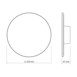 LED світильник настінний IP65 VIDEX WL03 18W 3000K-4000K-6500K Black - мініатюра 6