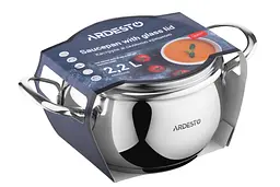 Каструля Ardesto зі скляною кришкою Gemini Liguria 2.2л нержавіюча сталь kuh0014762 - мініатюра 2