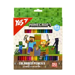 Олівці кольорові YES Minecraft 24 кольорів (290770)