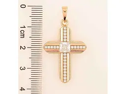 Кулон XUPING Позолота 18K "Хрест з цирконієм" для ланцюжка 271475 - мініатюра 2