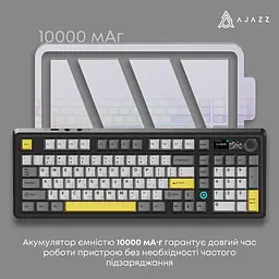 Клавіатура Ajazz AK980 V2 Gift Switch V2 Black/Grey/Yellow (AK980-V2-G-BGY) [156884] - мініатюра 12