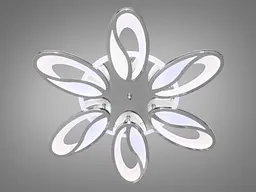 Люстра стельова LED Diasha 8090/6HR, 105W, 4100K/3200K/6500K, метал, акрил, сучасний стиль, з пультом, диммером - мініатюра 2