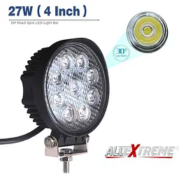 Додаткова LED фара Ø 147x150x73 mm 27W (3W x 9) 10-30V Далекий Spot 1 шт. (2701) - мініатюра 3