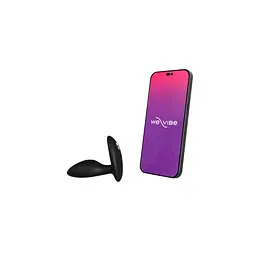 Анальна пробка з вібрацією We-Vibe Ditto+ Satin Black з пультом та керуванням з телефону - мініатюра 2