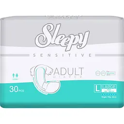 Підгузки для дорослих Sleepy Sensitive Adult L (100-150 см) 30 шт.