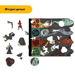Дерев'яний фігурний пазл puzzlean Стихії в Гармонії, А3, Картонна коробка 200 елементів - мініатюра 3