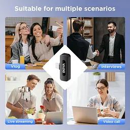 Бездротові петличні мікрофони BOYA BY-V30 USB-C (2 шт), 100 м, шумозаглушення, 36 год - мініатюра 6