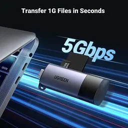 Картрідер UGREEN USB 3.0 + USB-C для карт SD та microSD - мініатюра 6